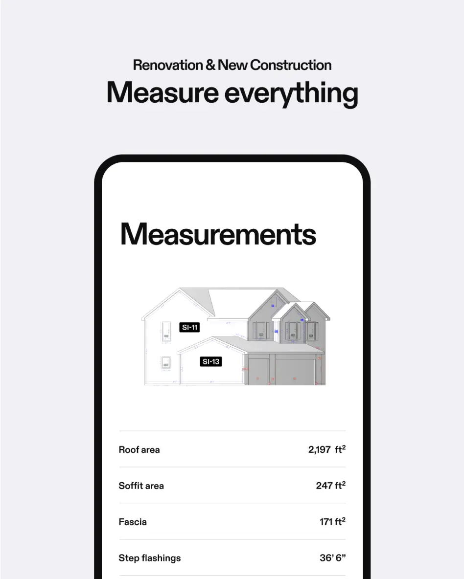 App example for Renovation and New Construction.